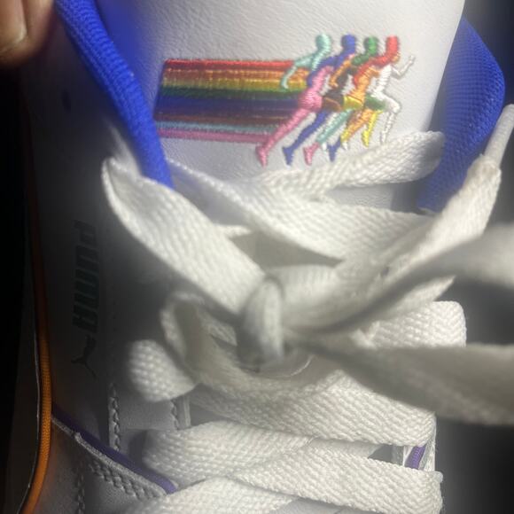 Puma Love Wins Sneakers Men’s 11.5 White Rainbow Pride Shoes 398576-01 Low Top main image 6